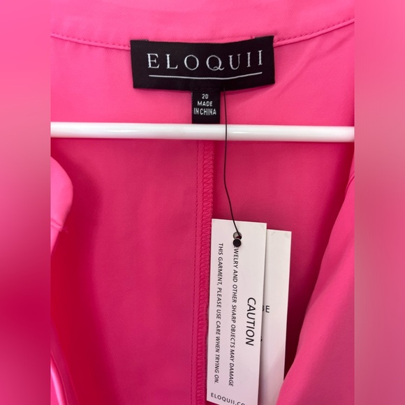 ELOQUII Hot Pink Sleeveless Blouse women’s size 20 NEW with tags - Picture 6 of 7